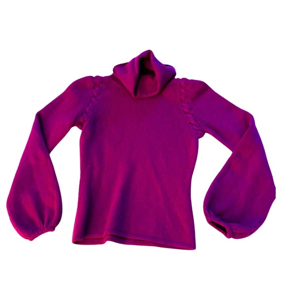 Carolina Herrera Turtleneck Wool Cashmere Sweater (SW1) - Picture 2 of 6